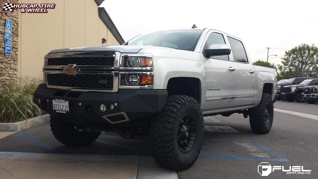 vehicle gallery/chevrolet silverado fuel octane d509 0X0  Matte Black wheels and rims